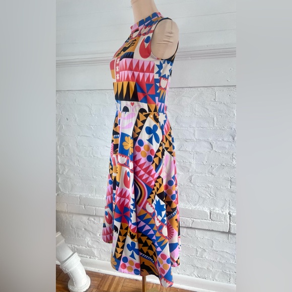 Nooworks Dahlia Dress Congdon Sleeveless High Neck Midi Dopamine Dressing Small - Picture 4 of 11